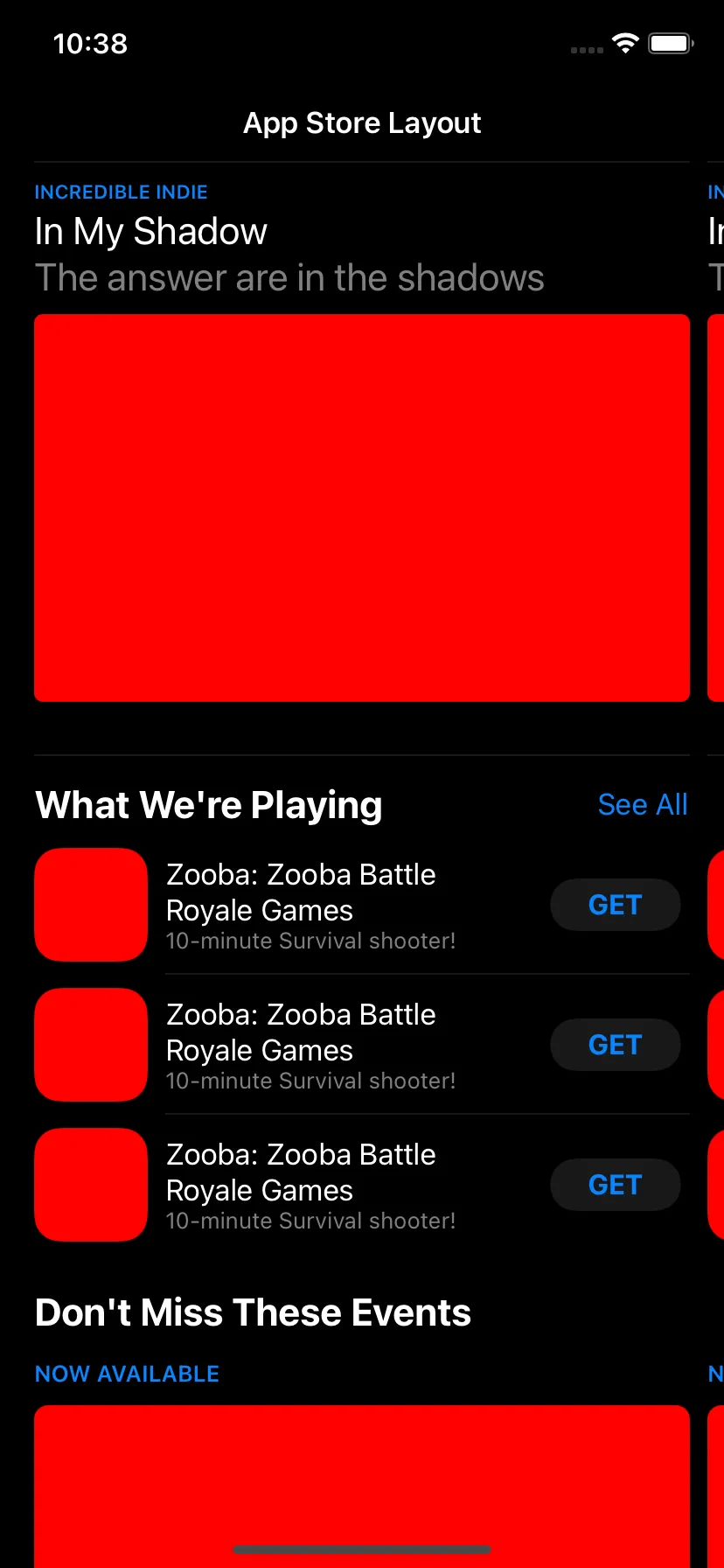 App Store clone screenshot 1 of 3