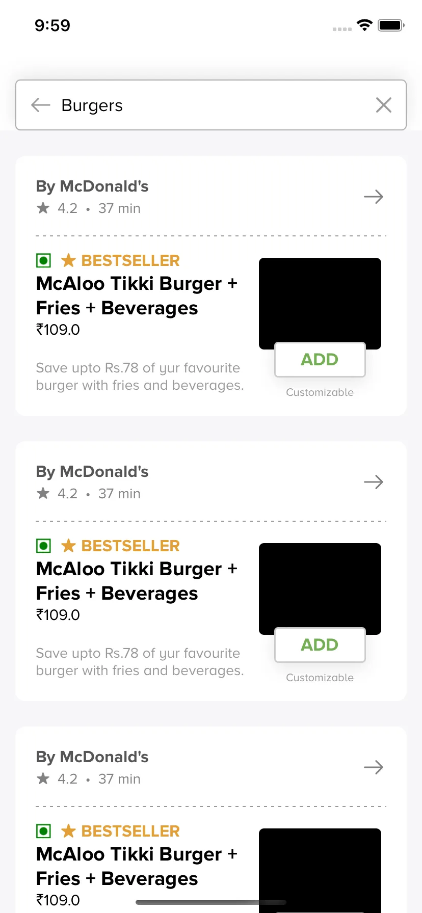Swiggy clone screenshot 11 of 12