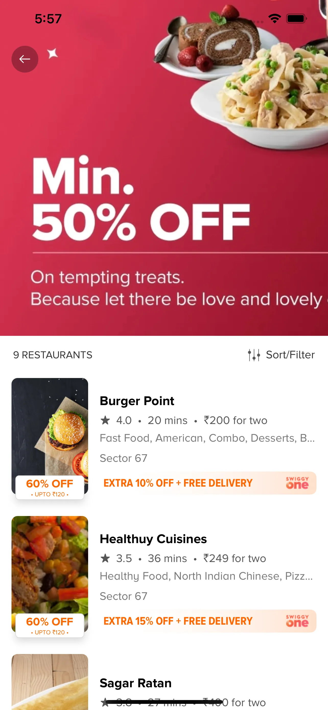 Swiggy clone screenshot 8 of 12